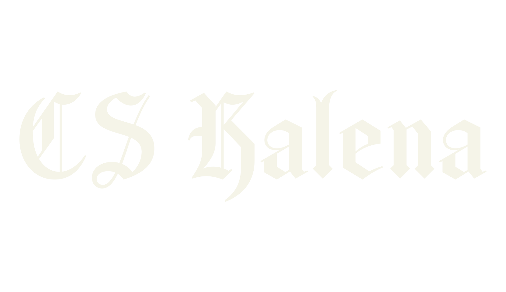 CS Kalena, album cover font preview