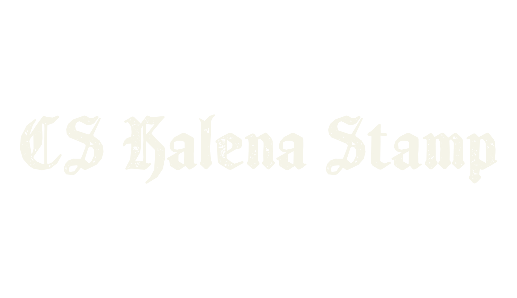 CS Kalena Stamp, fantasy font preview