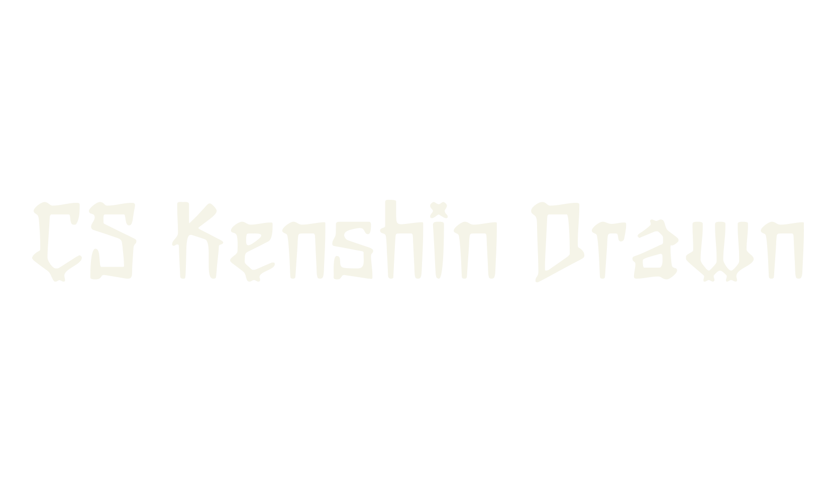 CS Kenshin Drawn, chicano font preview