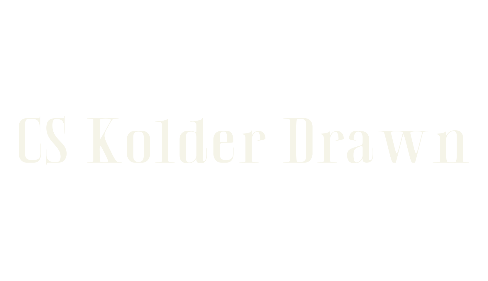CS Kolder Drawn, magazine font preview