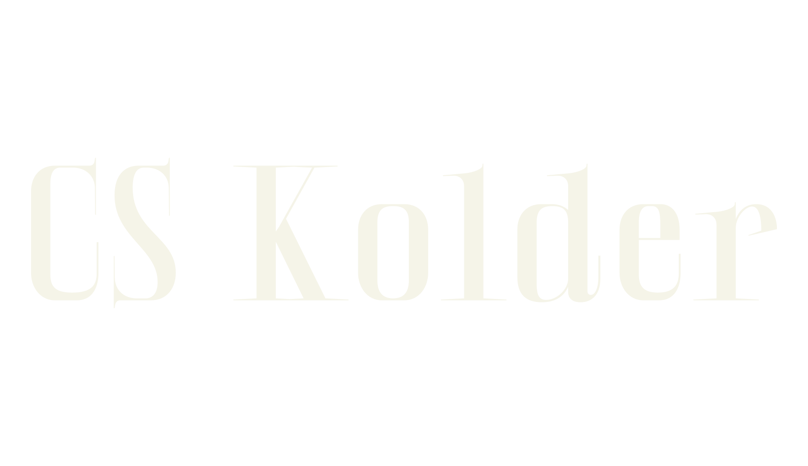 CS Kolder, modern font preview