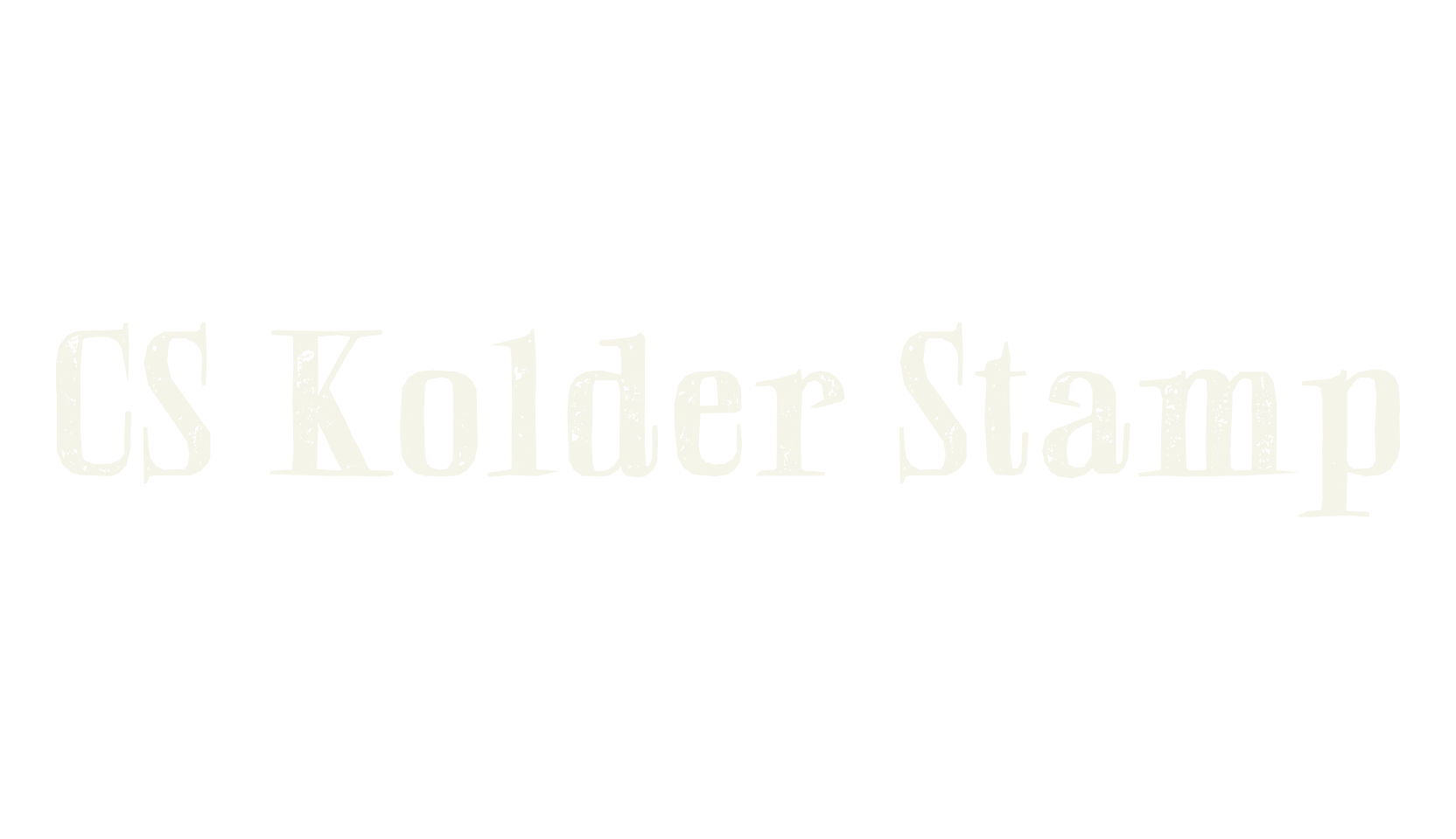 CS Kolder Stamp, serif font preview