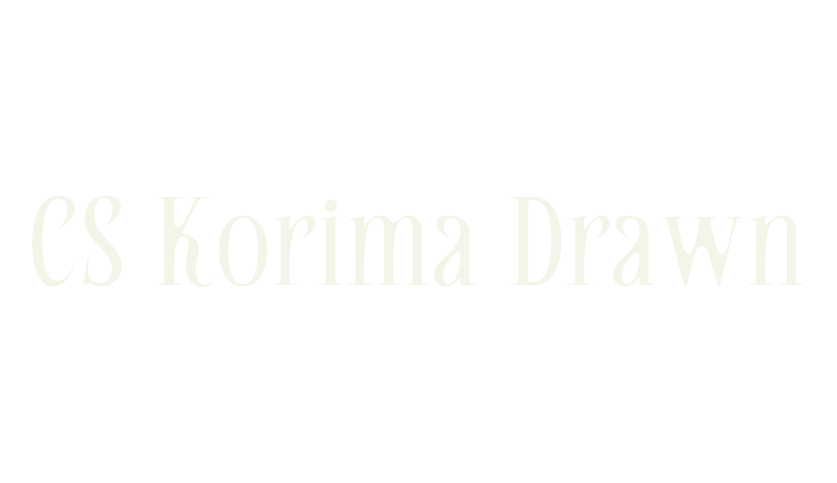 CS Korima Drawn, logo font preview