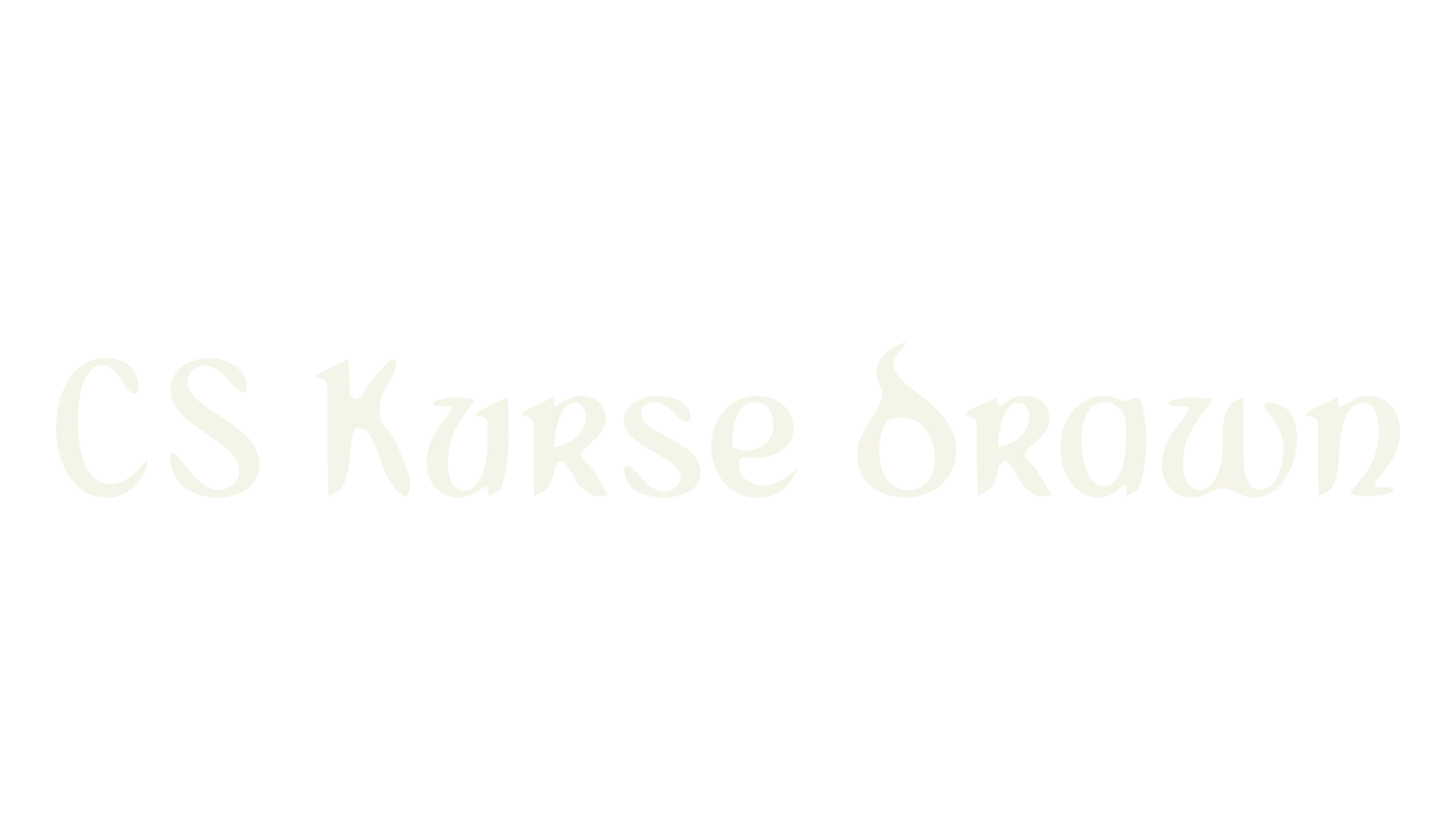 CS Kurse Drawn, uncial font preview