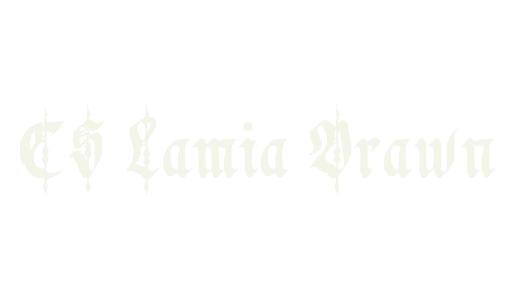 CS Lamia Drawn, gothic font preview