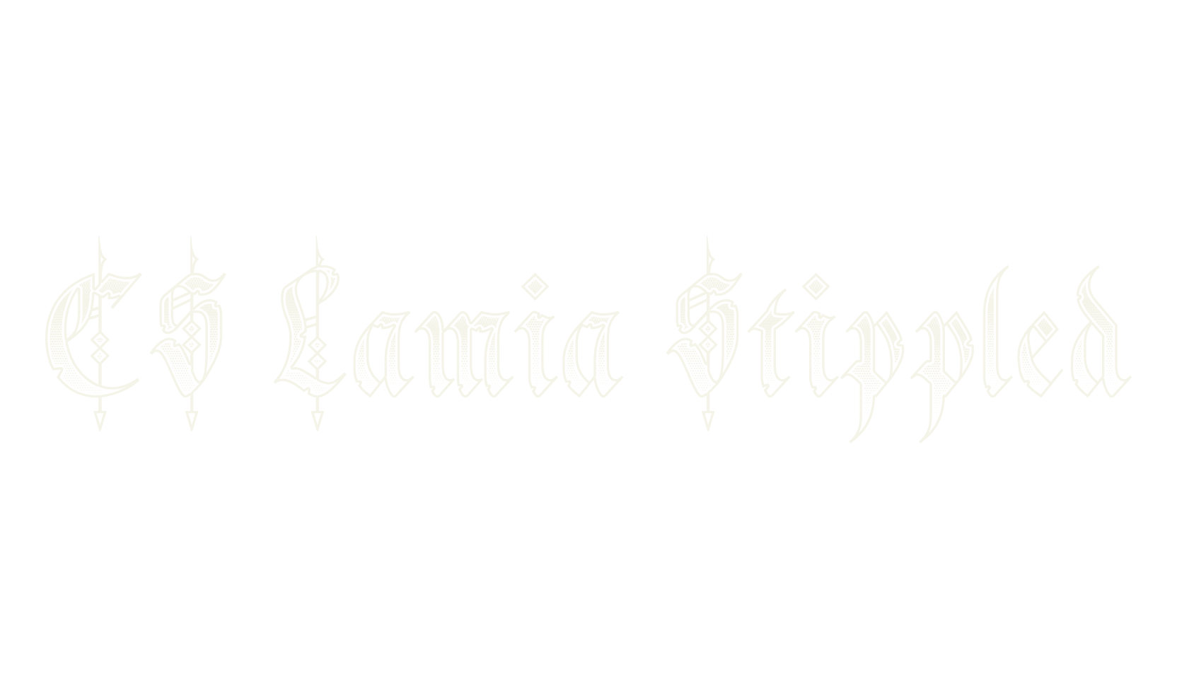 CS Lamia Stippled, fantasy font preview