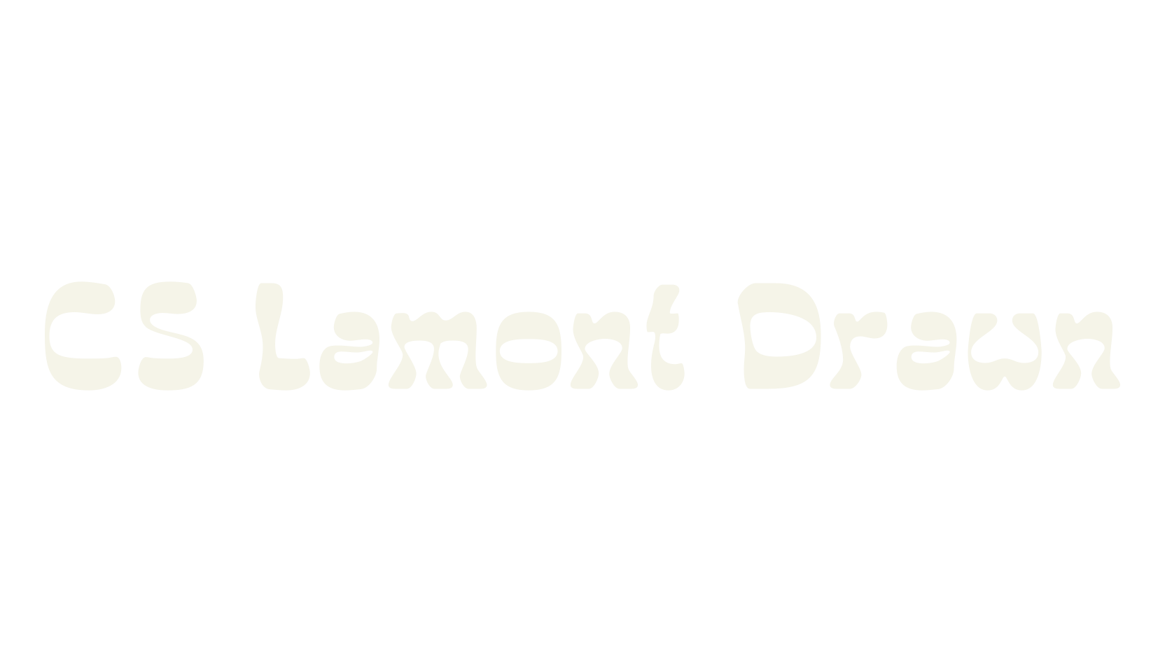 CS Lamont Drawn, logo font preview