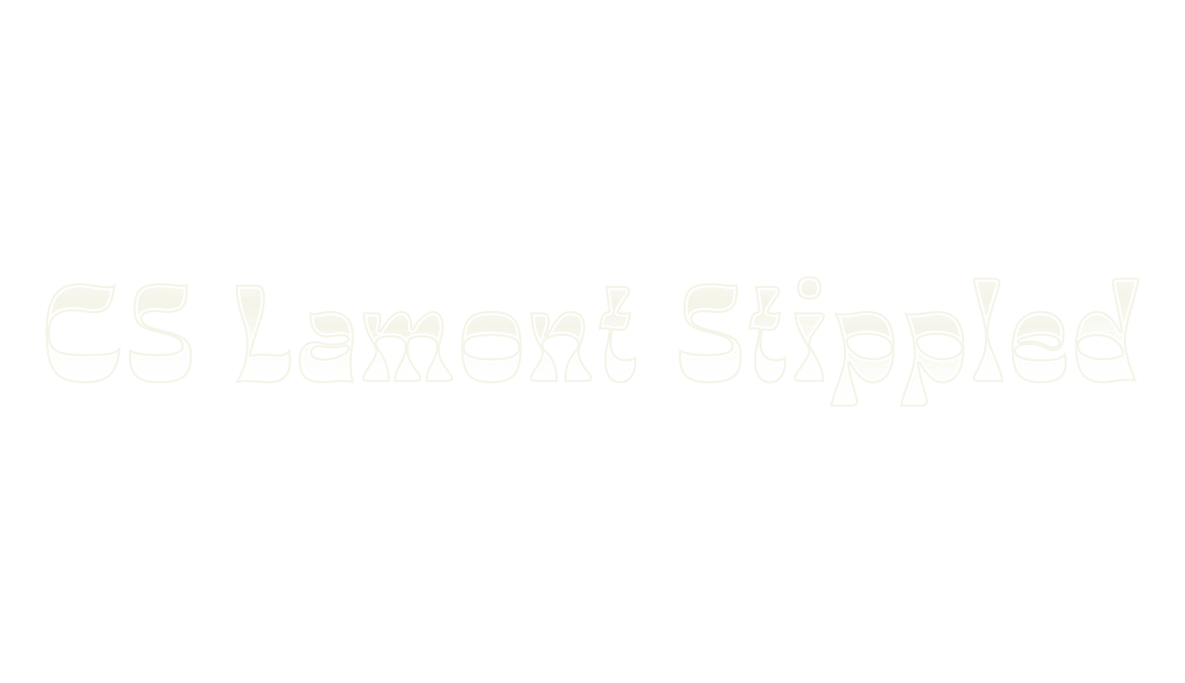 CS Lamont Stippled, display market font preview