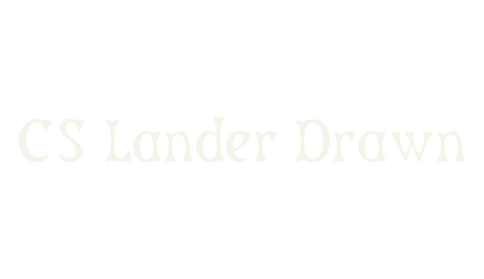 CS Lander Drawn, logo font preview
