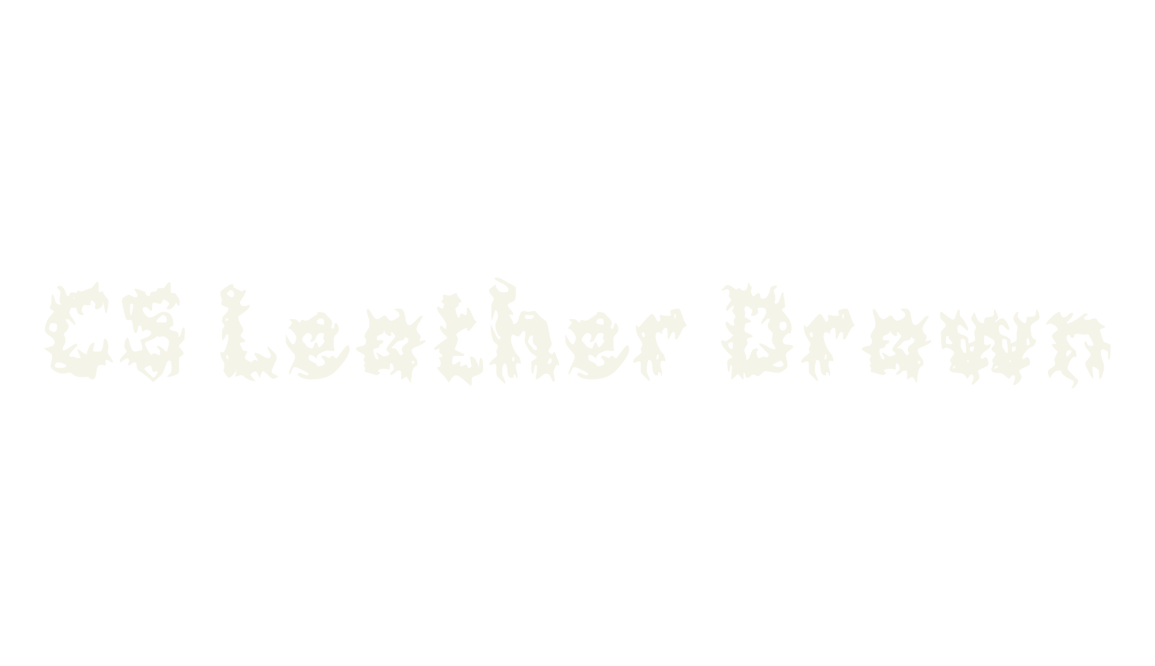 CS Leather Drawn, black metal font preview