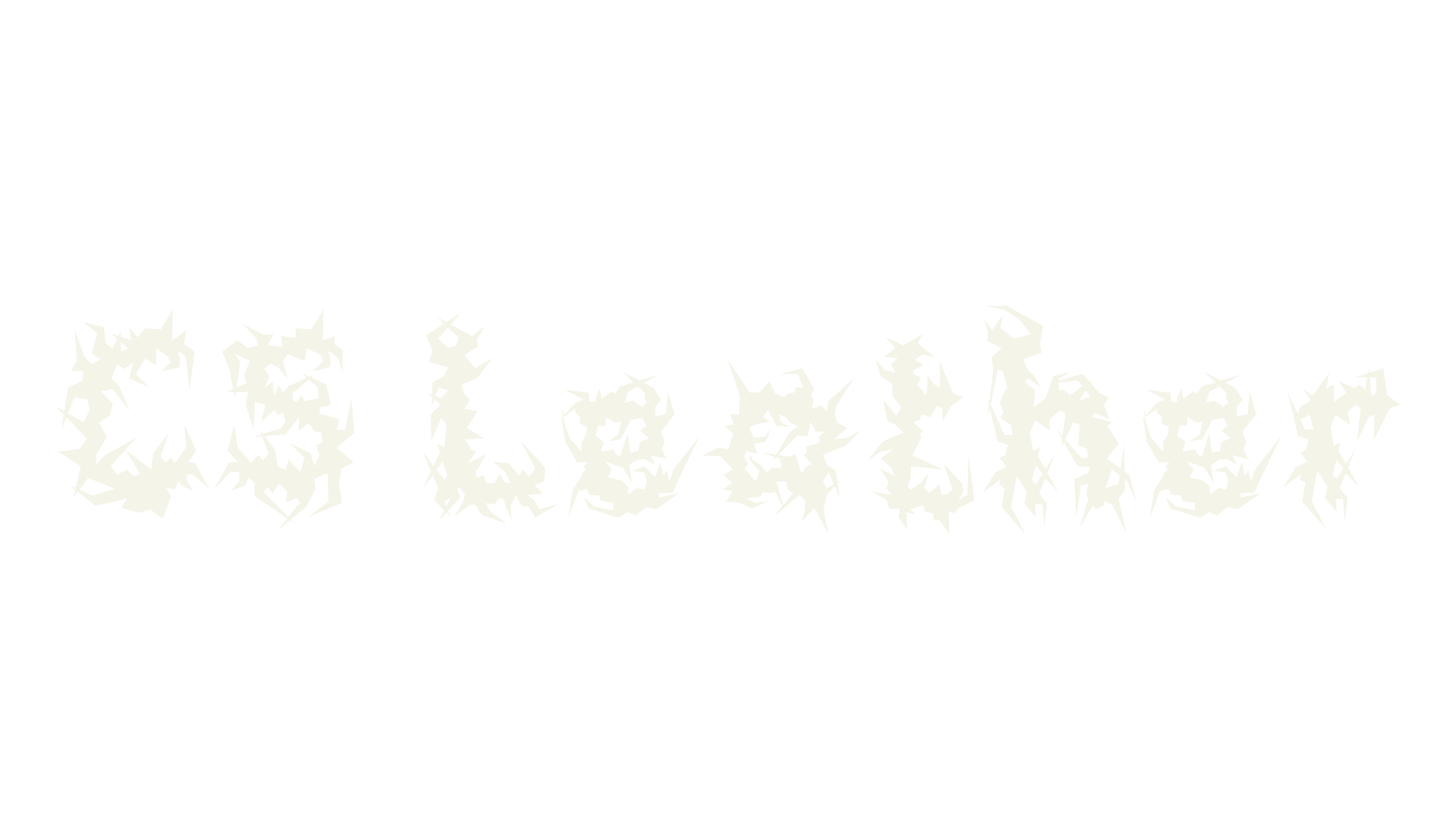 CS Leather, black metal font preview