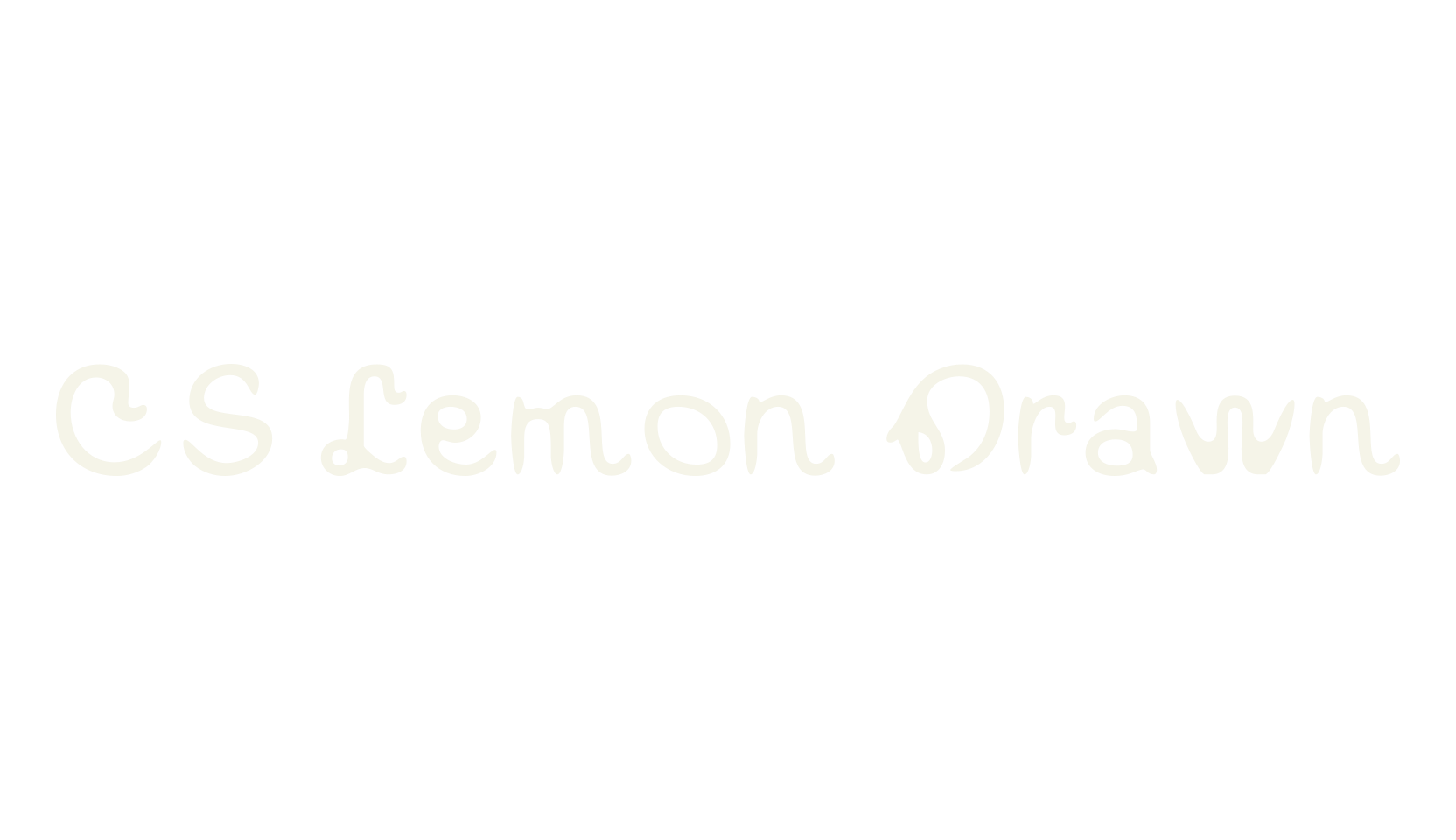 CS Lemon Drawn, whimsical font preview