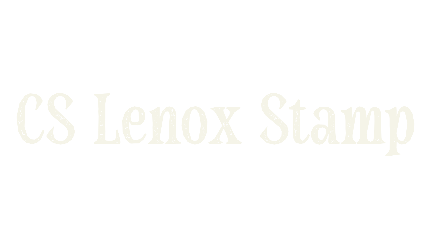 CS Lenox Stamp, serif font preview