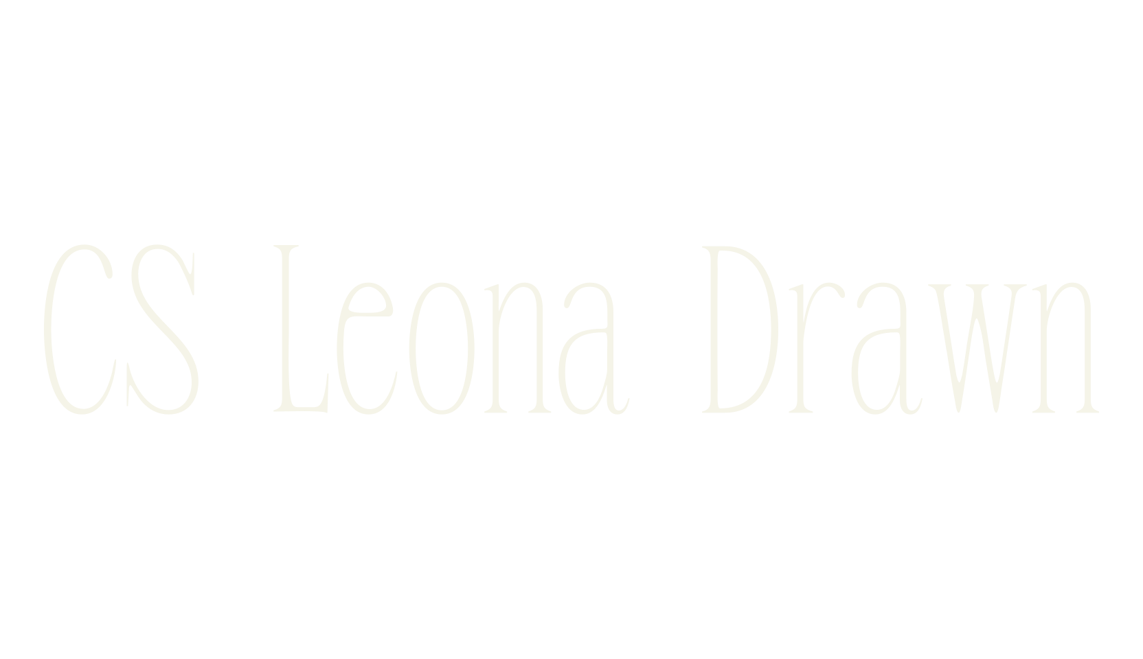 CS Leona Drawn, minimalist font preview