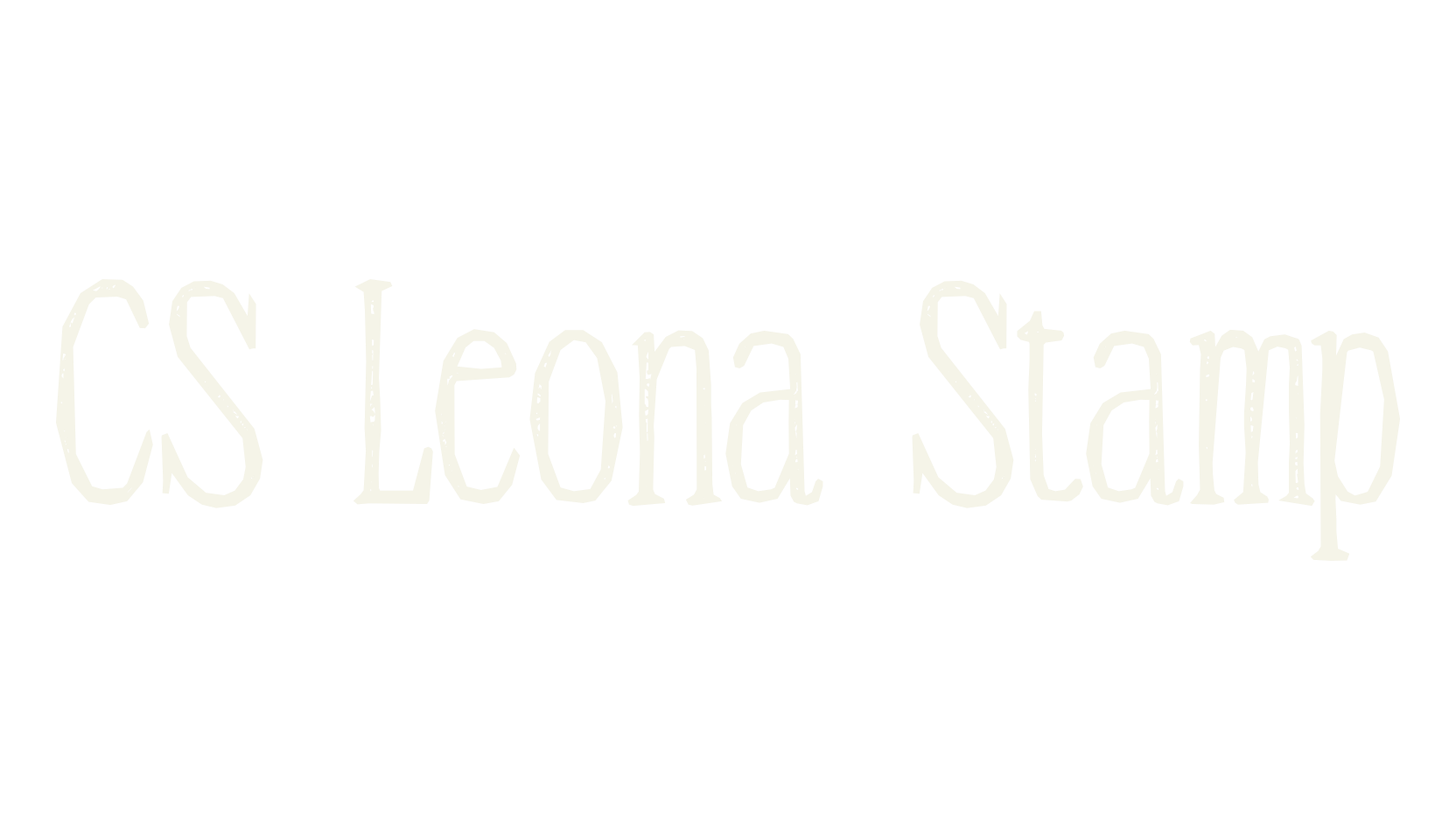 CS Leona Stamp, serif font preview