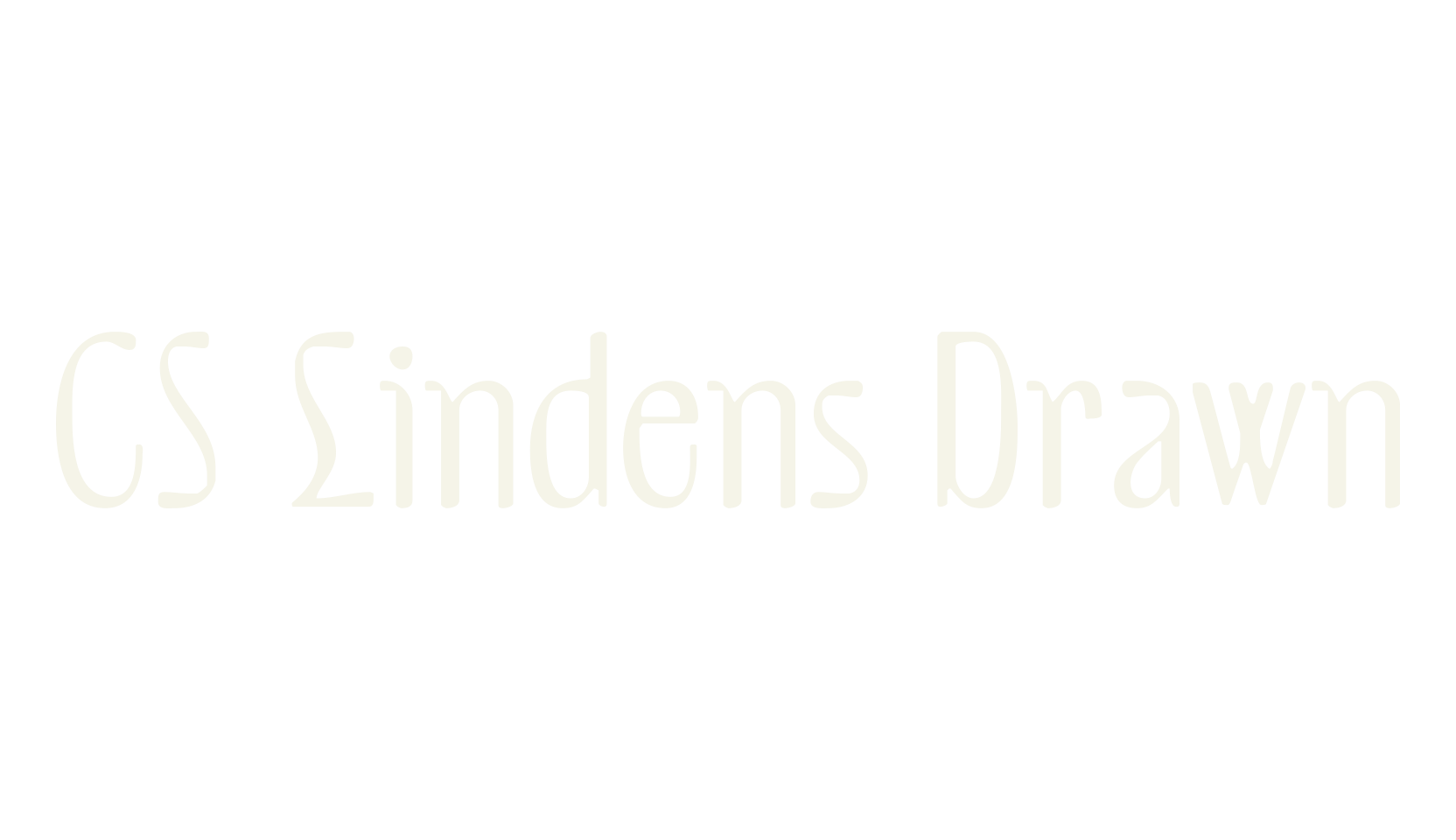 CS Lindens Drawn, display market font preview