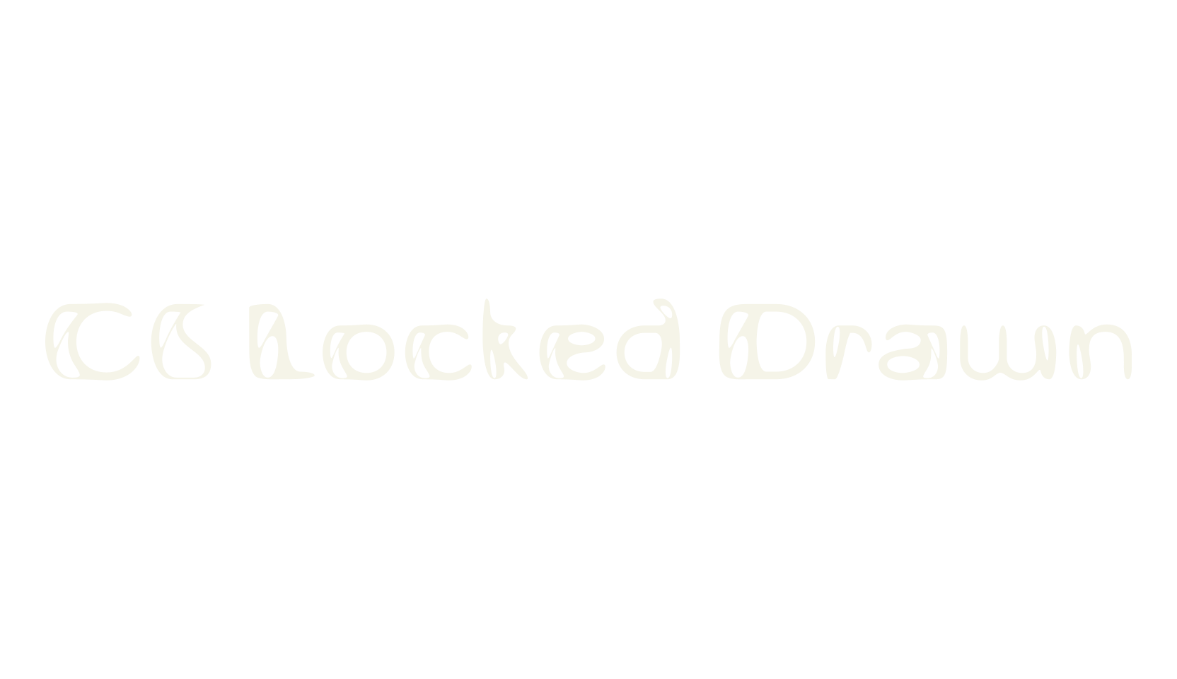 CS Locked Drawn, poster font preview