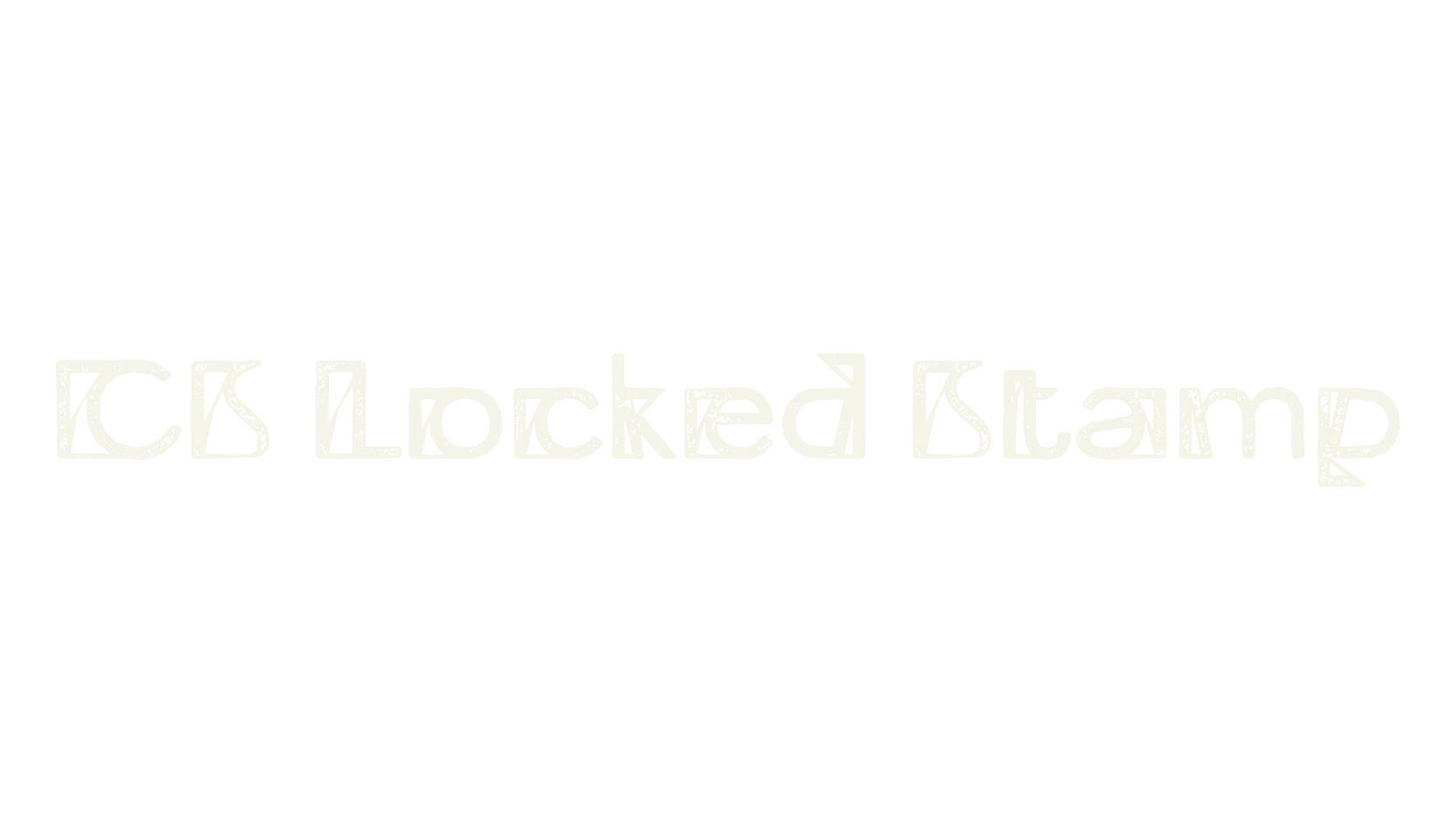 CS Locked Stamp, display market font preview