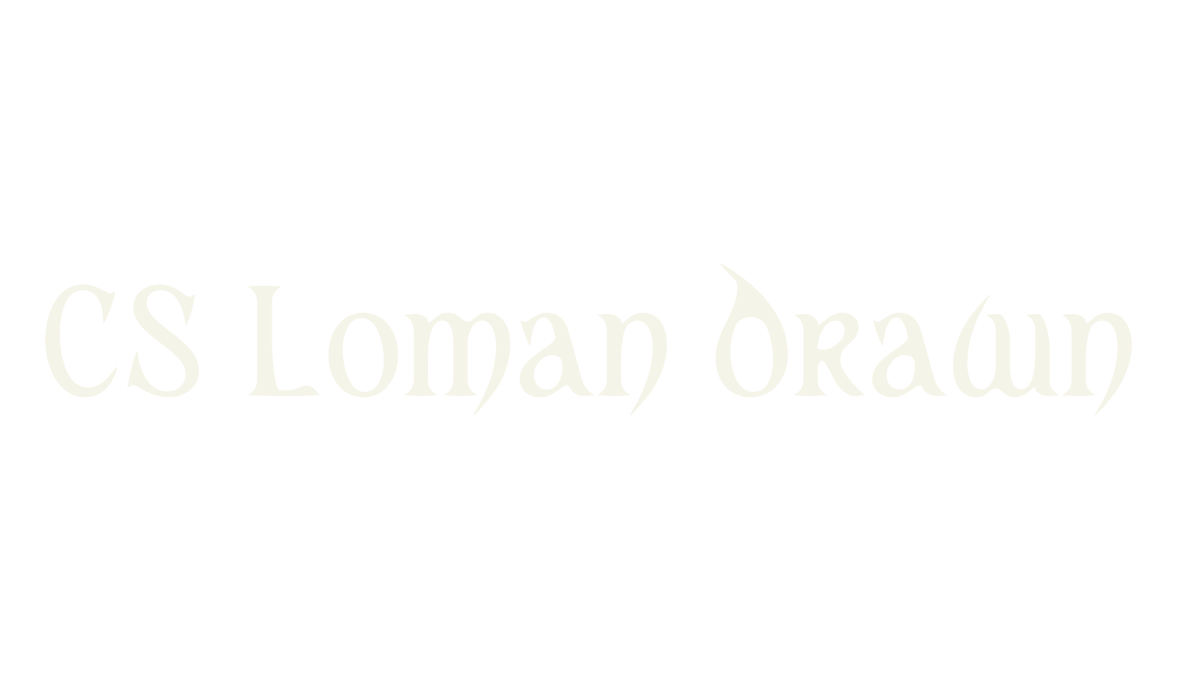 CS Loman Drawn, uncial font preview