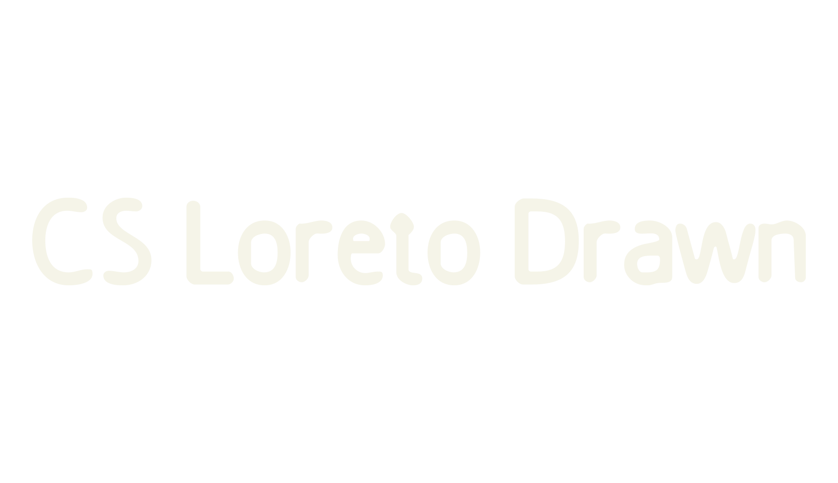CS Loreto Drawn, poster font preview