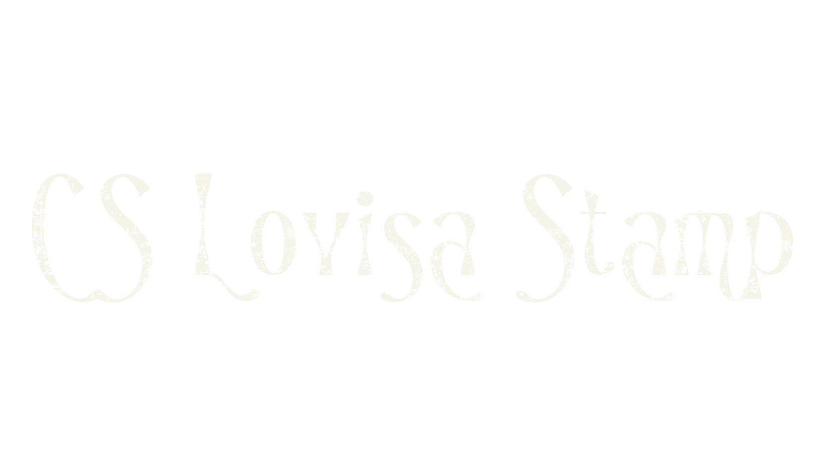 CS Lovisa Stamp, fantasy font preview