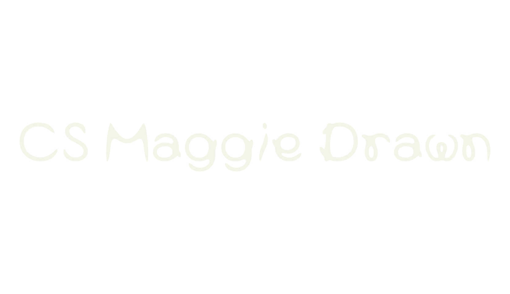 CS Maggie Drawn, logo font preview