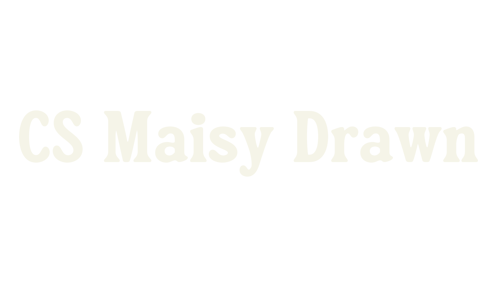 CS Maisy Drawn, poster font preview
