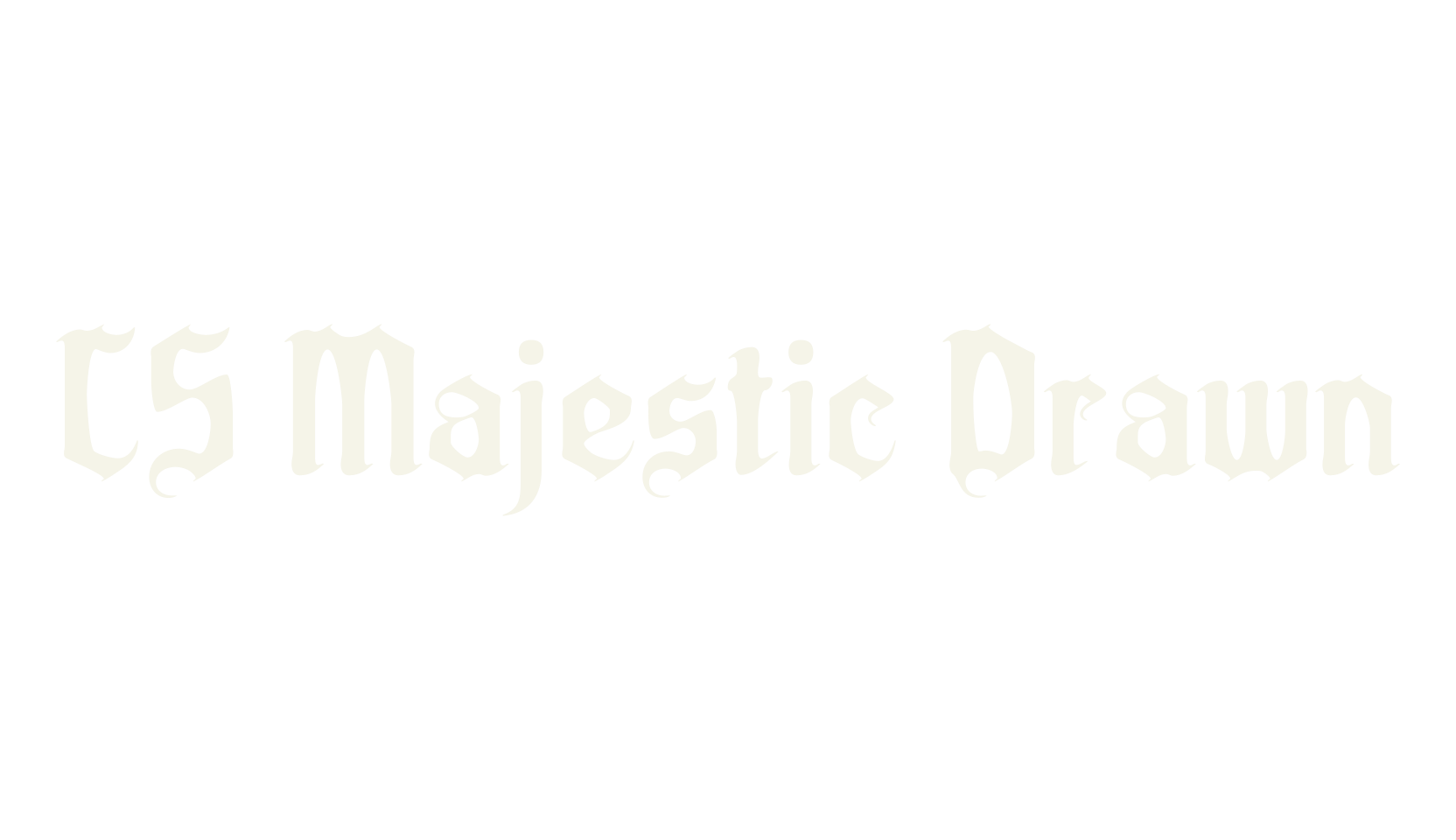 CS Majestic Drawn, gothic font preview