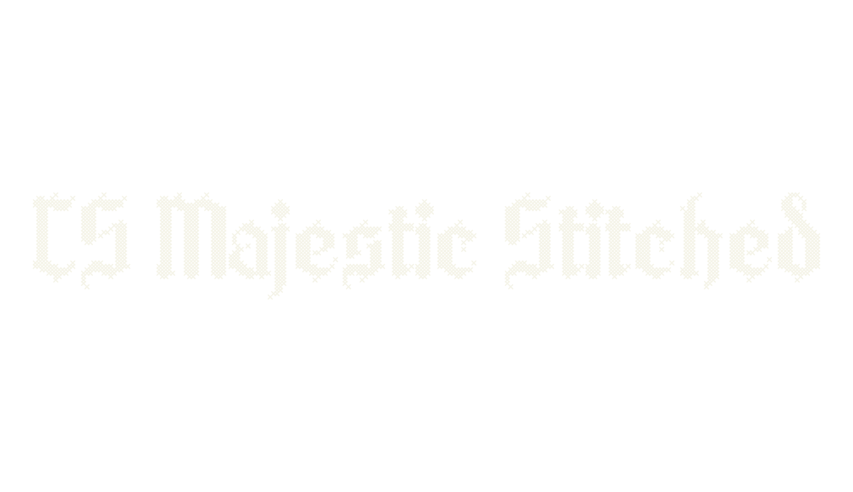 CS Majestic Stitched, fantasy font preview