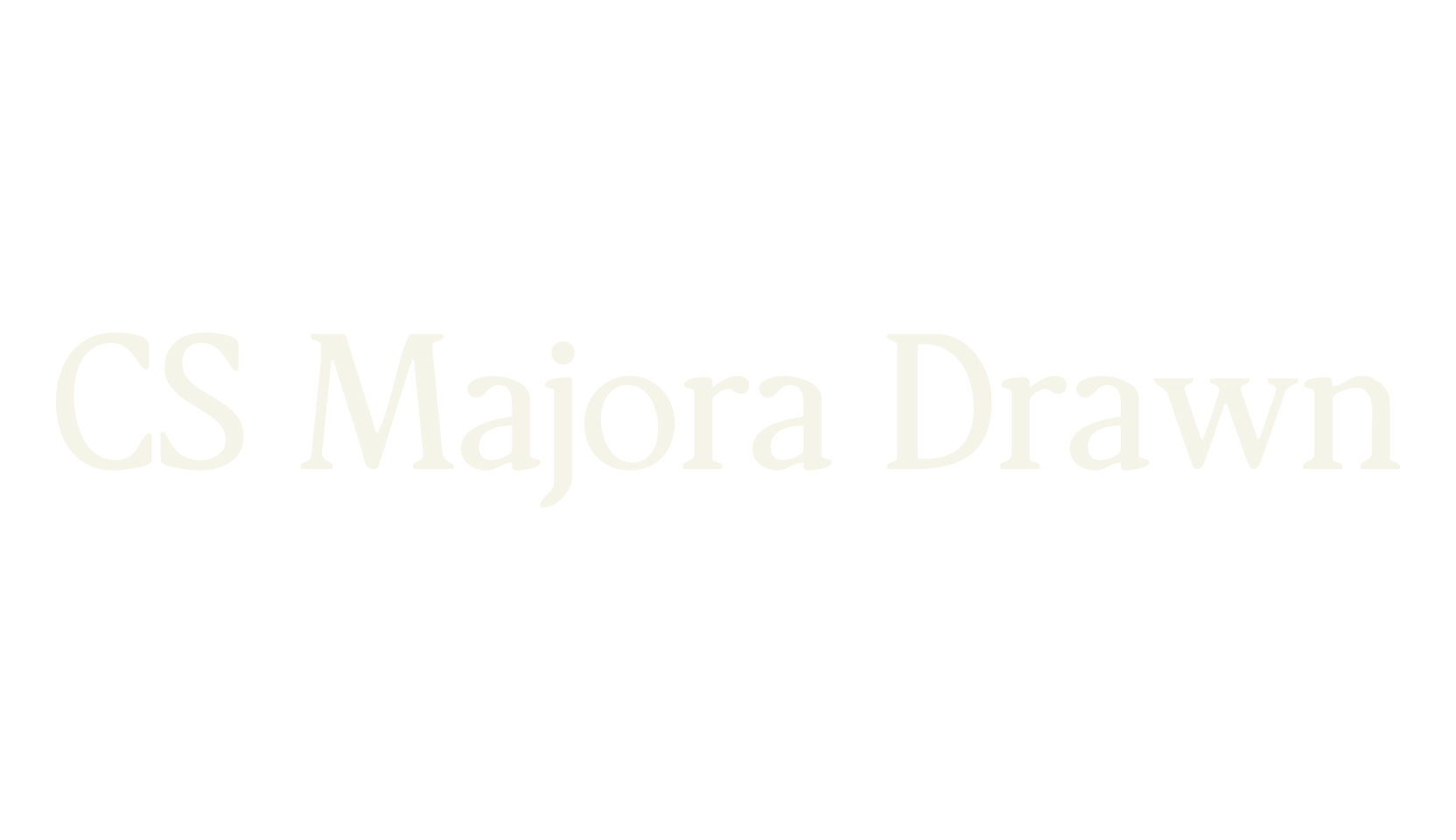 CS Majora Drawn, display market font preview