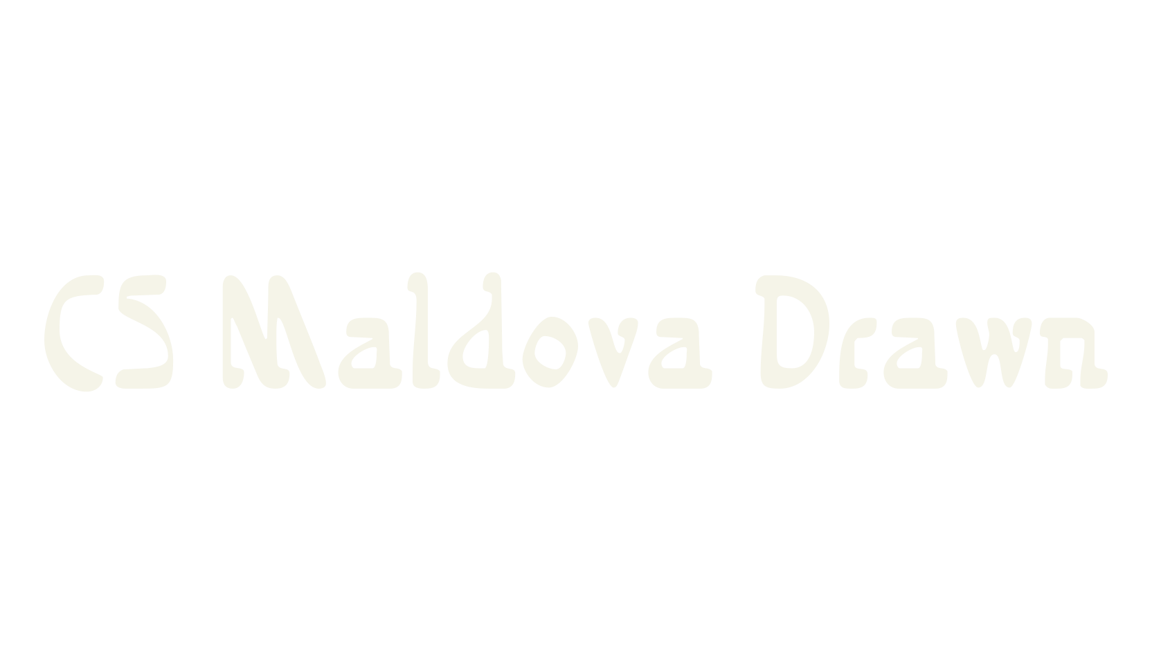 CS Maldova Drawn, poster font preview