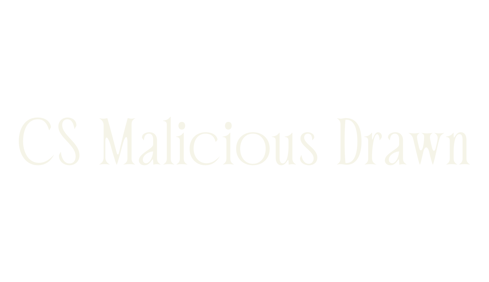 CS Malicious Drawn, elegant font preview