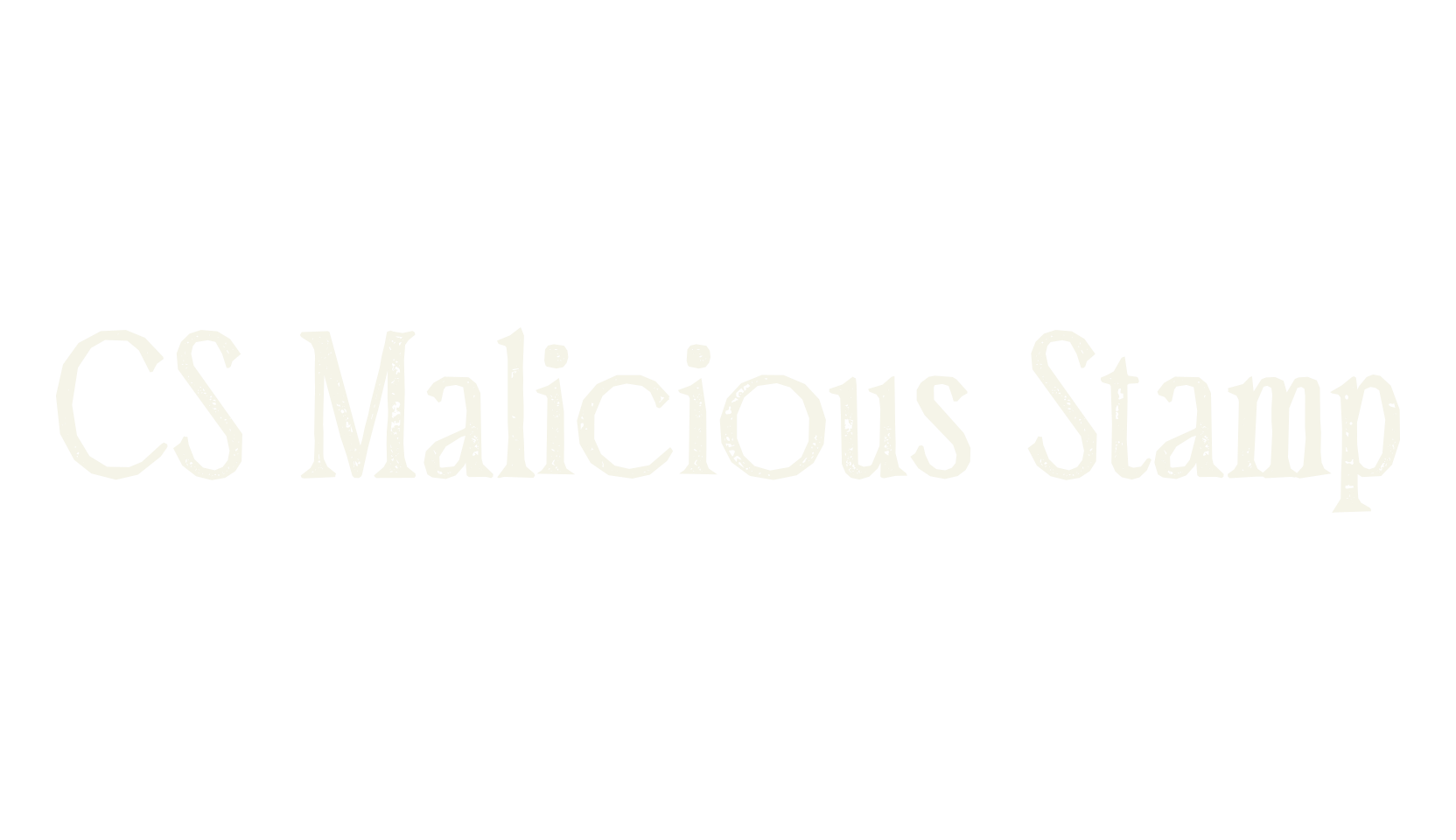 CS Malicious Stamp, serif font preview