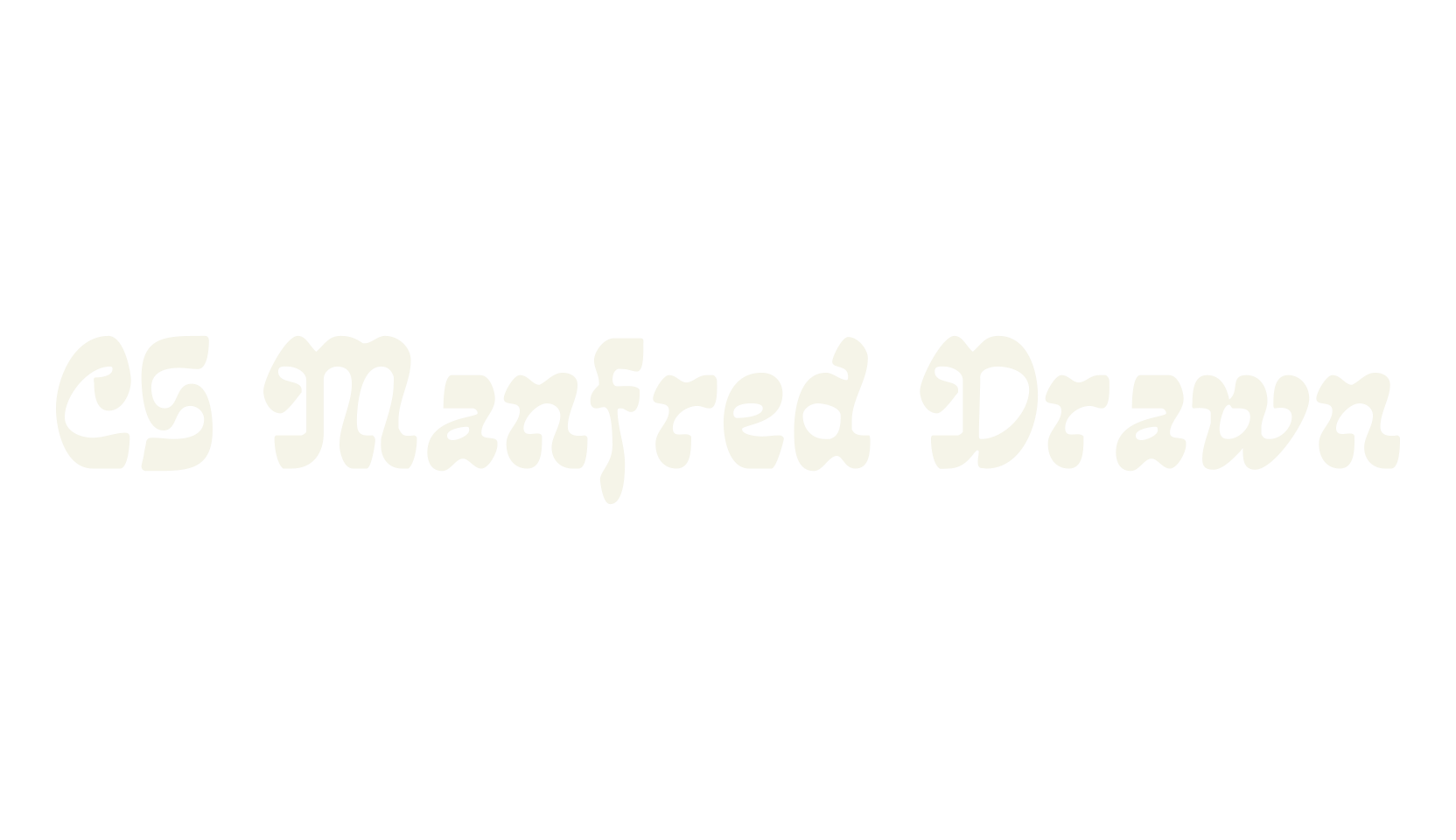CS Manfred Drawn, display market font preview