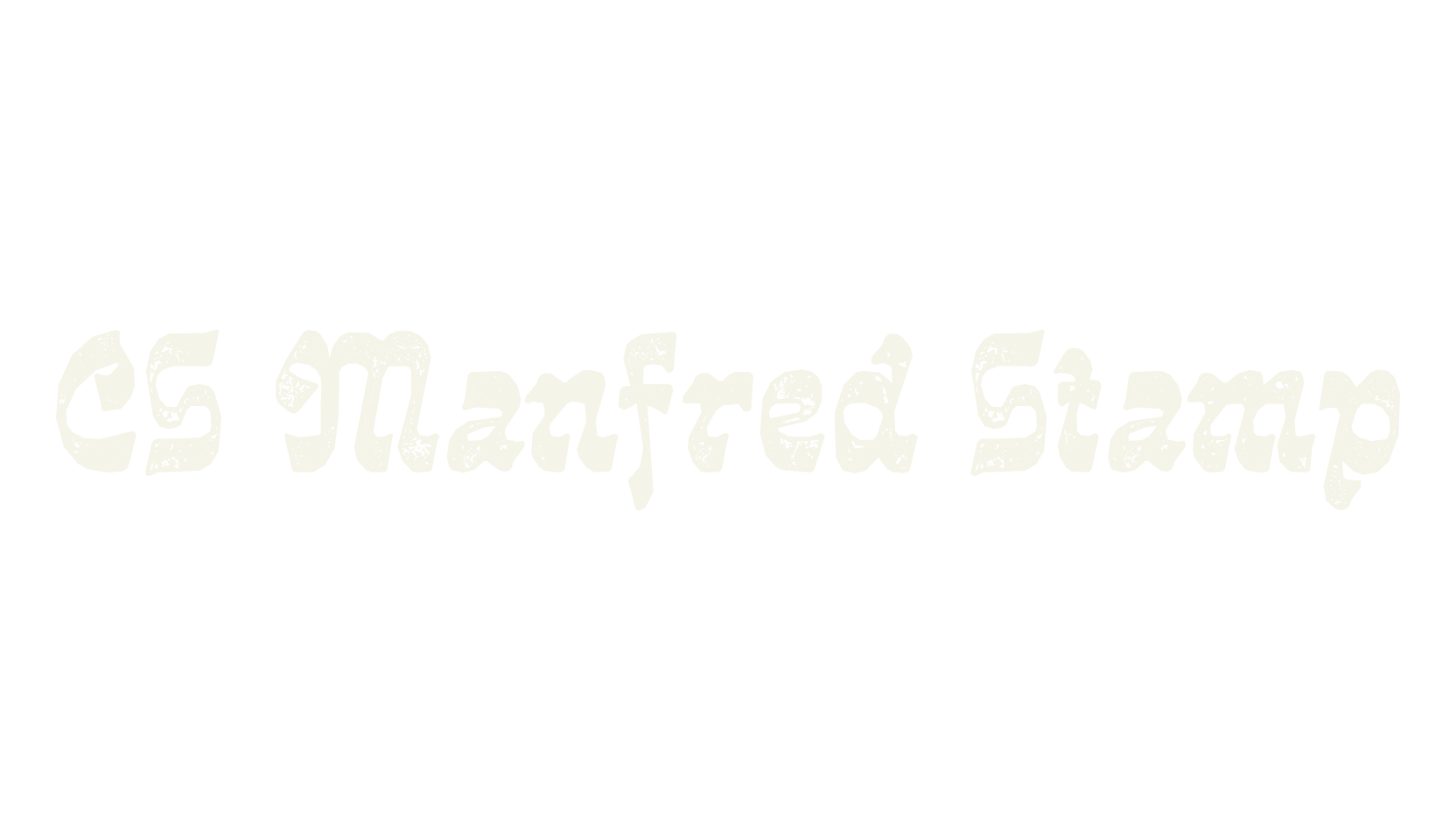 CS Manfred Stamp, fantasy font preview