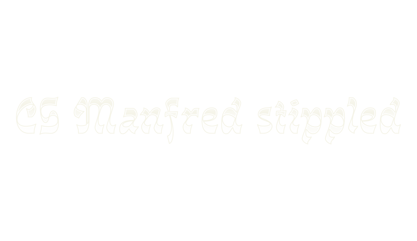 CS Manfred stippled, display market font preview