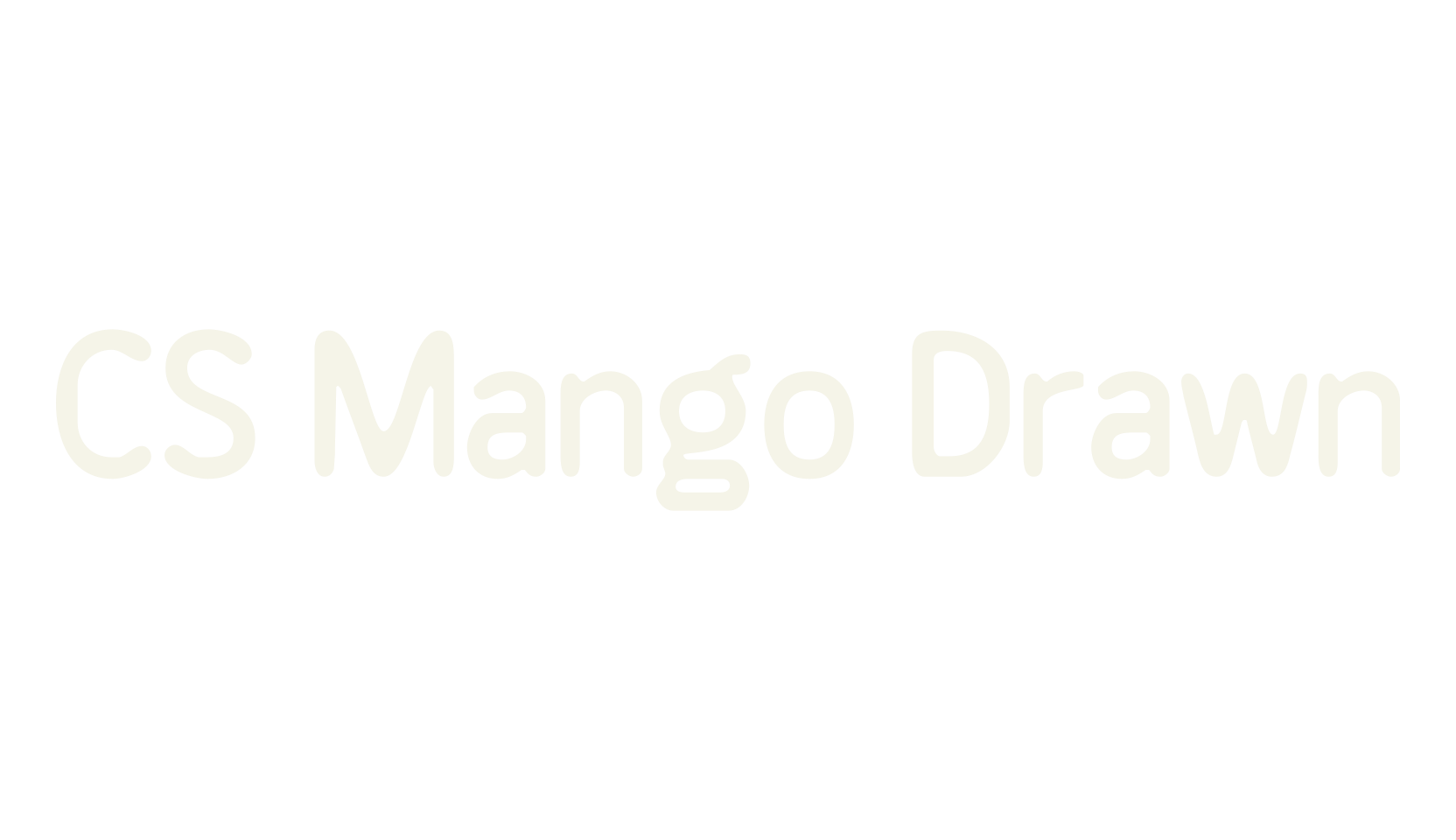 CS Mango Drawn, logo font preview