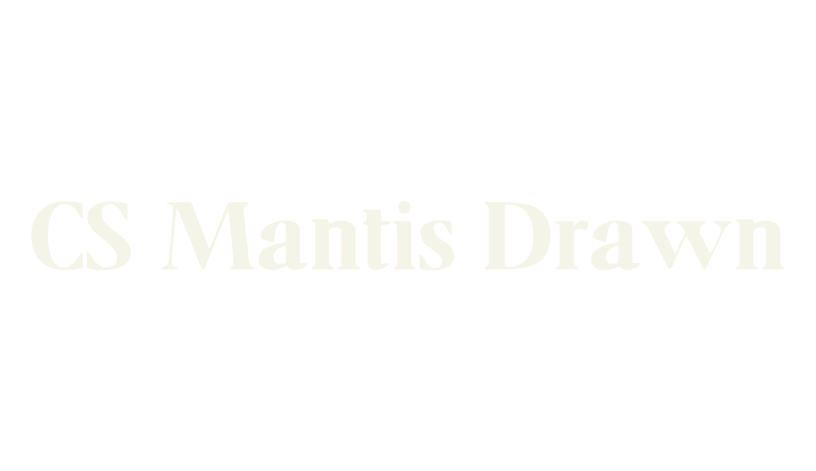 CS Mantis Drawn, display market font preview