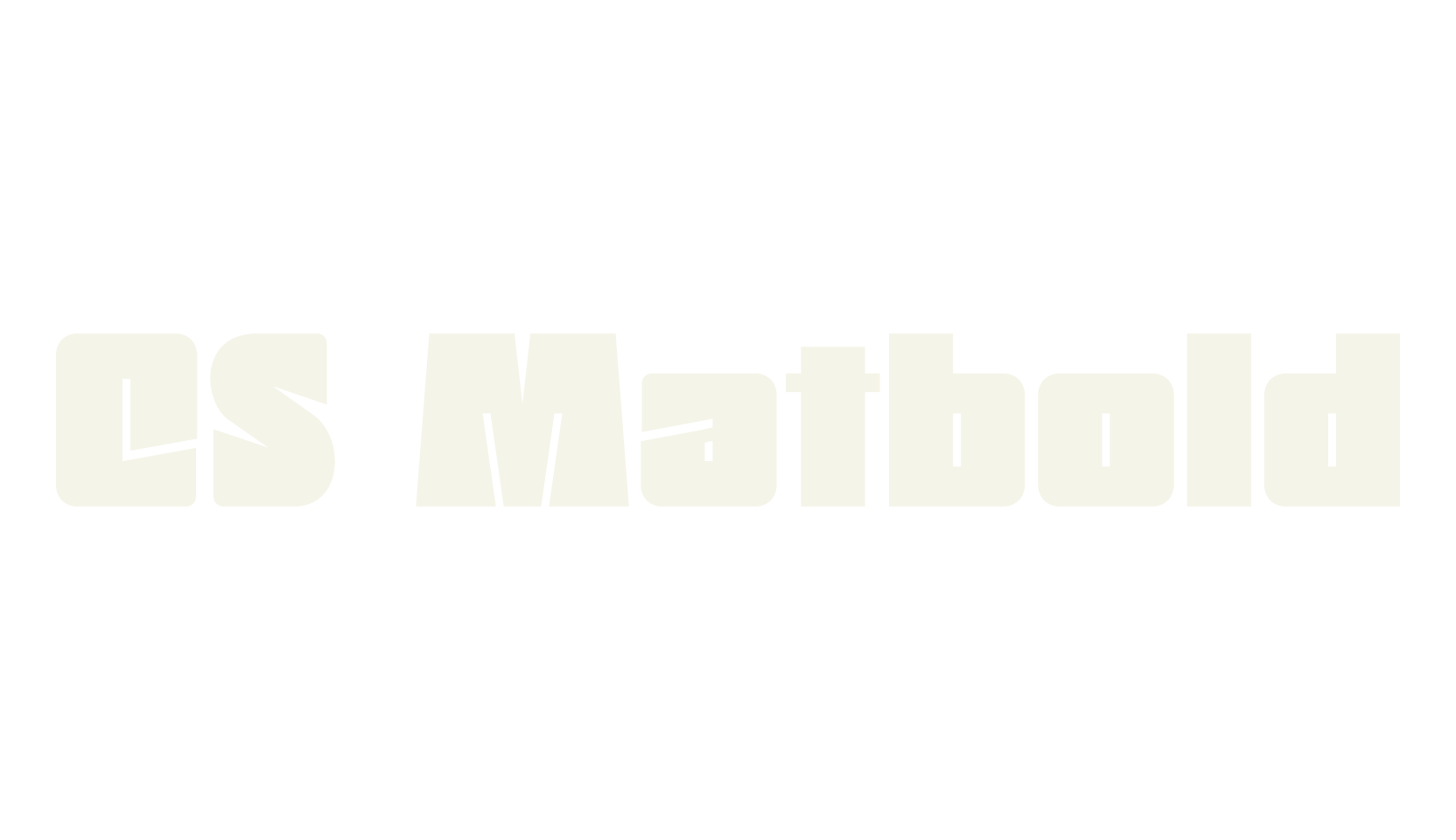 CS Matbold, thick font preview