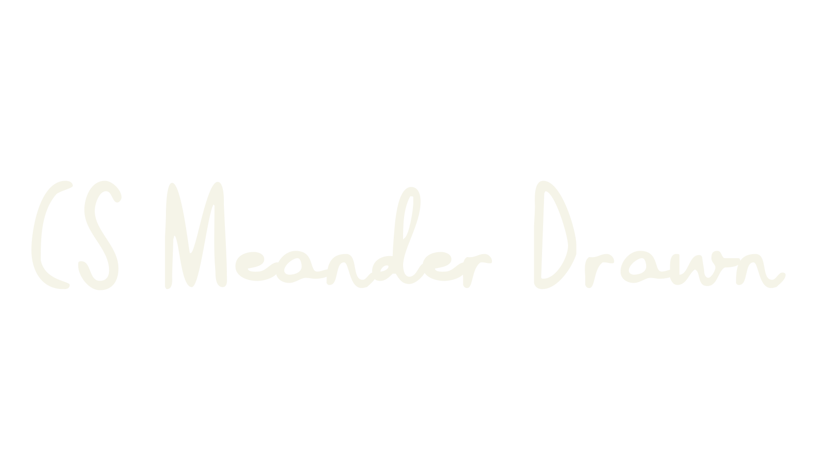 CS Meander Drawn, display market font preview