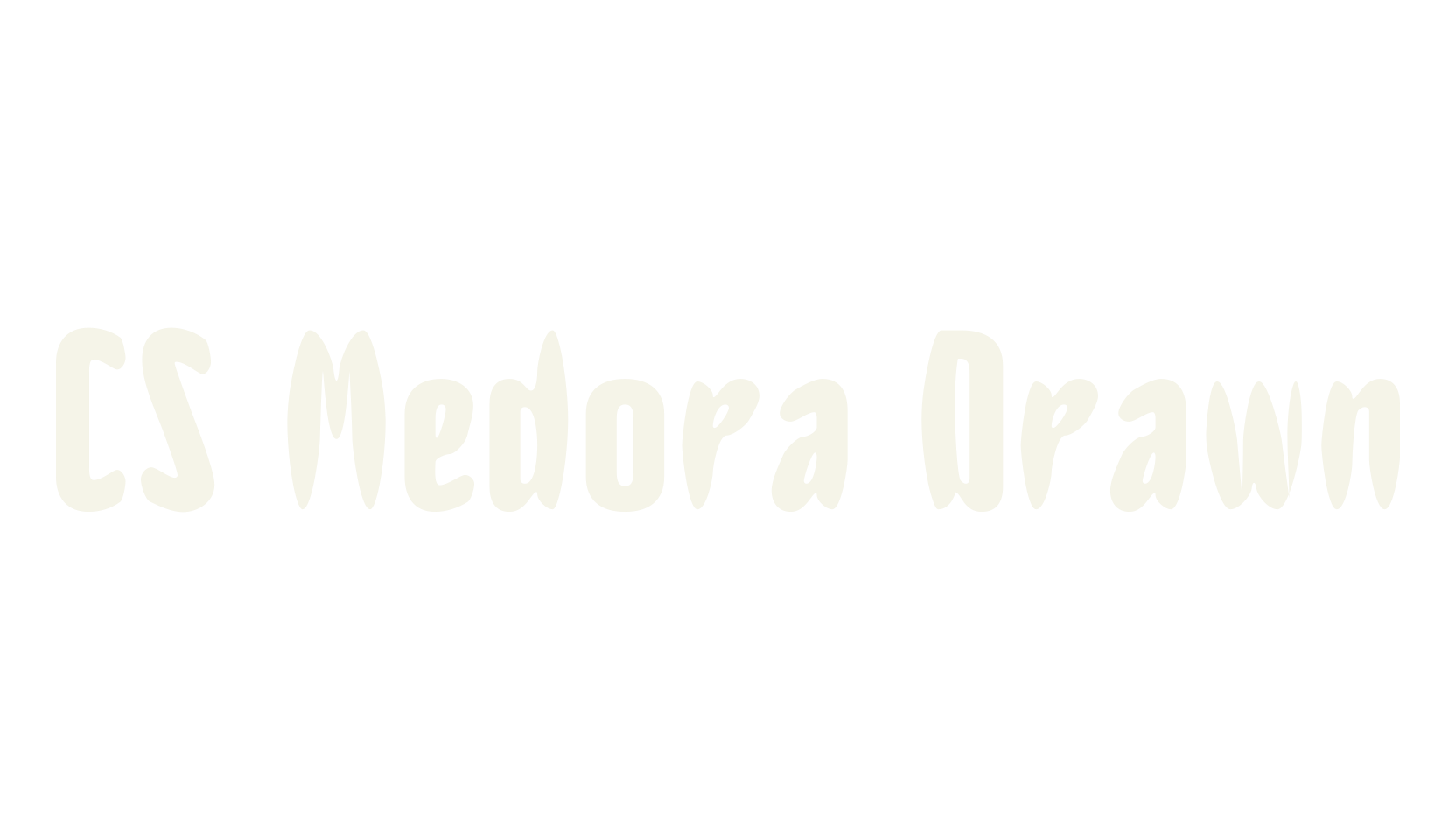 CS Medora Drawn, poster font preview