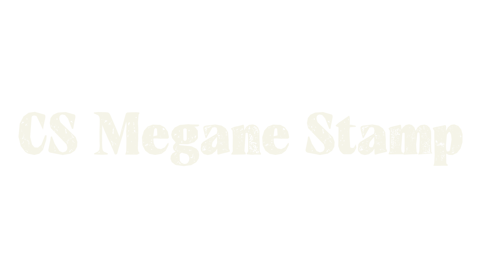 CS Megane Stamp, serif font preview