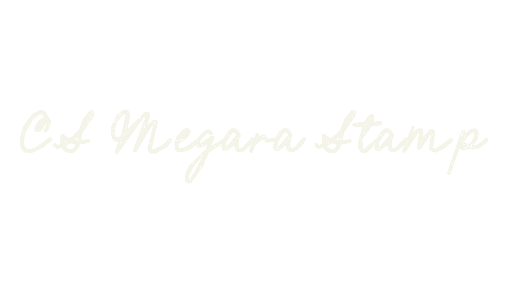 CS Megara Stamp, fashion script font preview