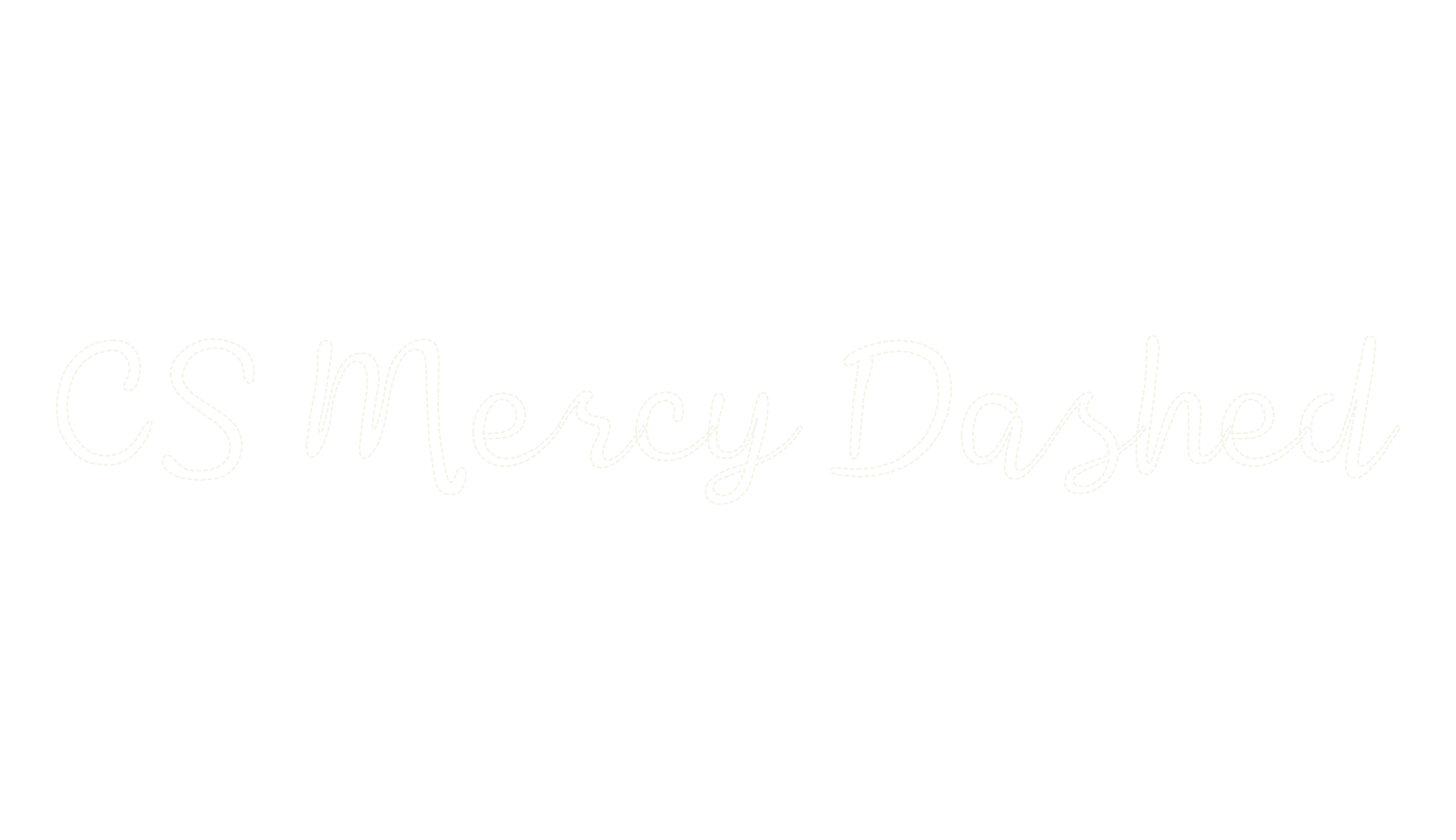 CS Mercy Dashed, fashion script font preview