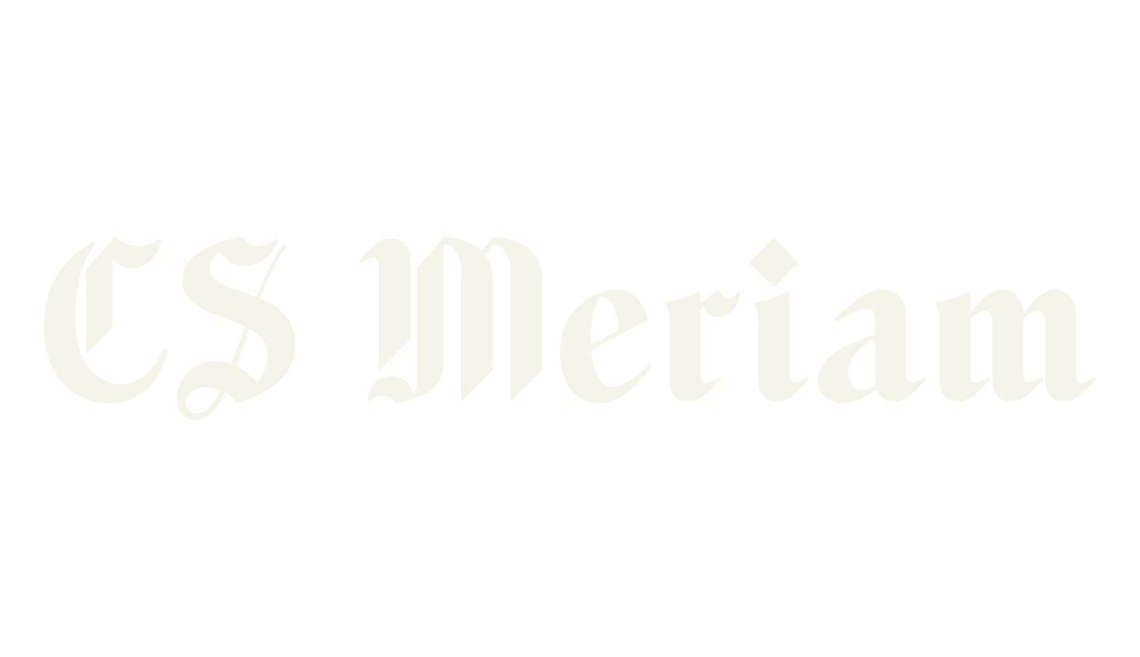 CS Meriam, album cover font preview