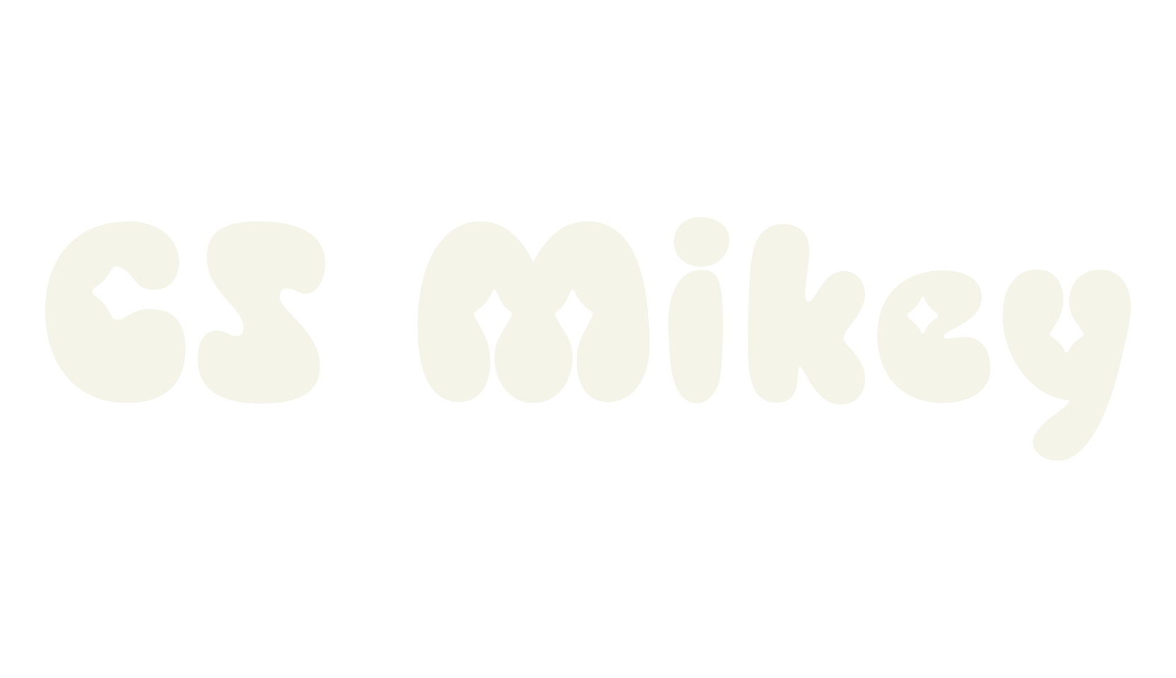 CS Mikey, bubble font preview