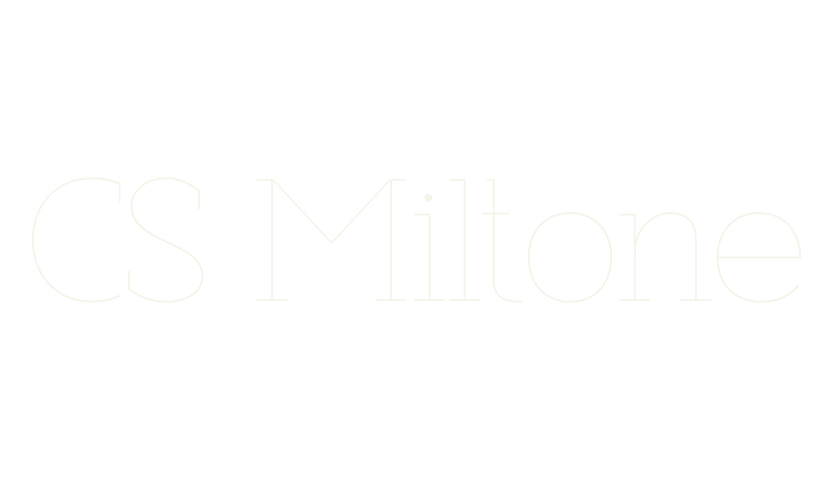 CS Miltone, thin font preview