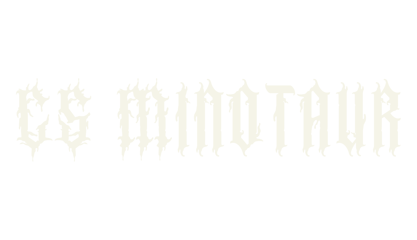 CS Minotaur, black metal font preview