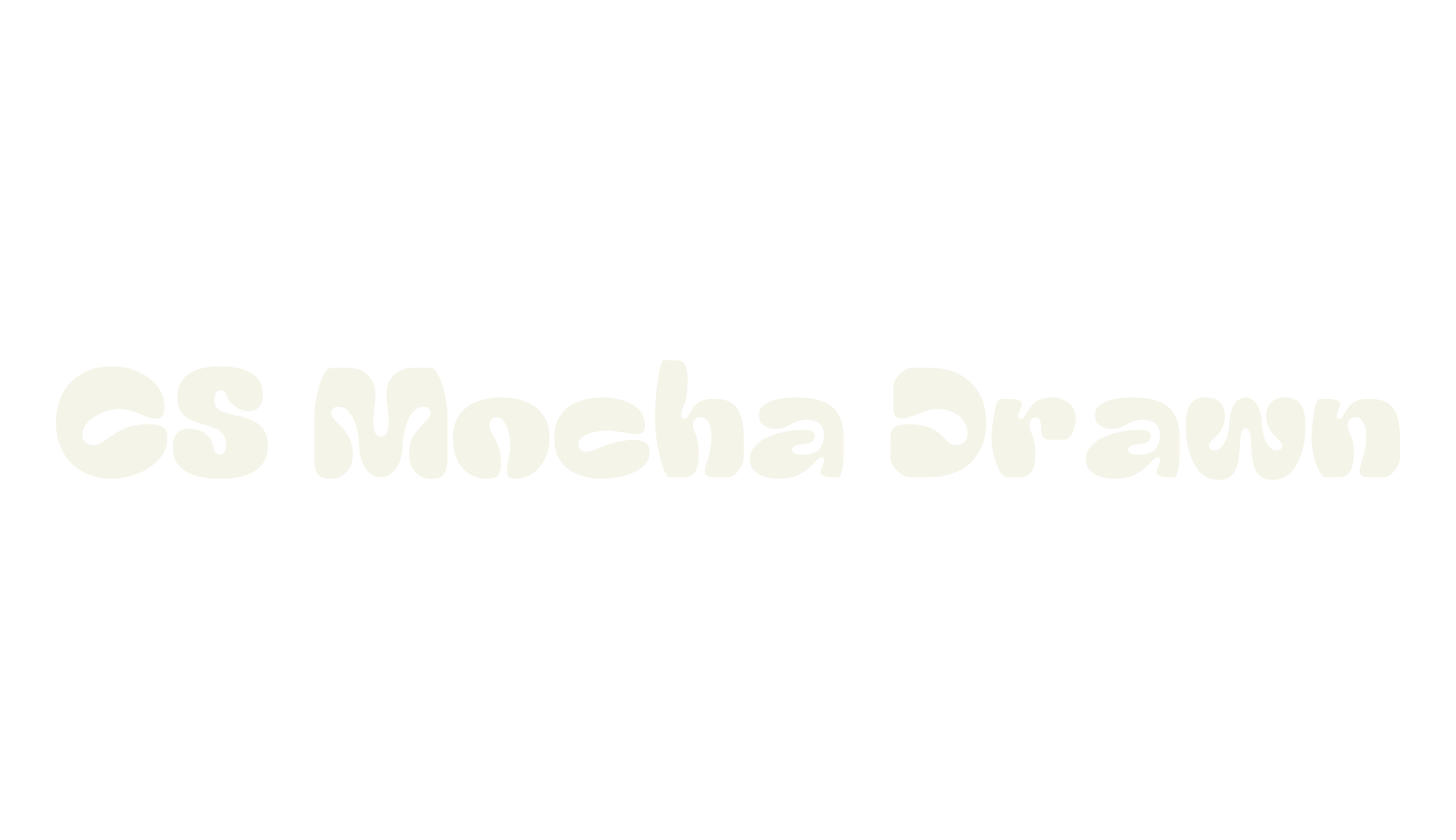CS Mocha Drawn, logo font preview