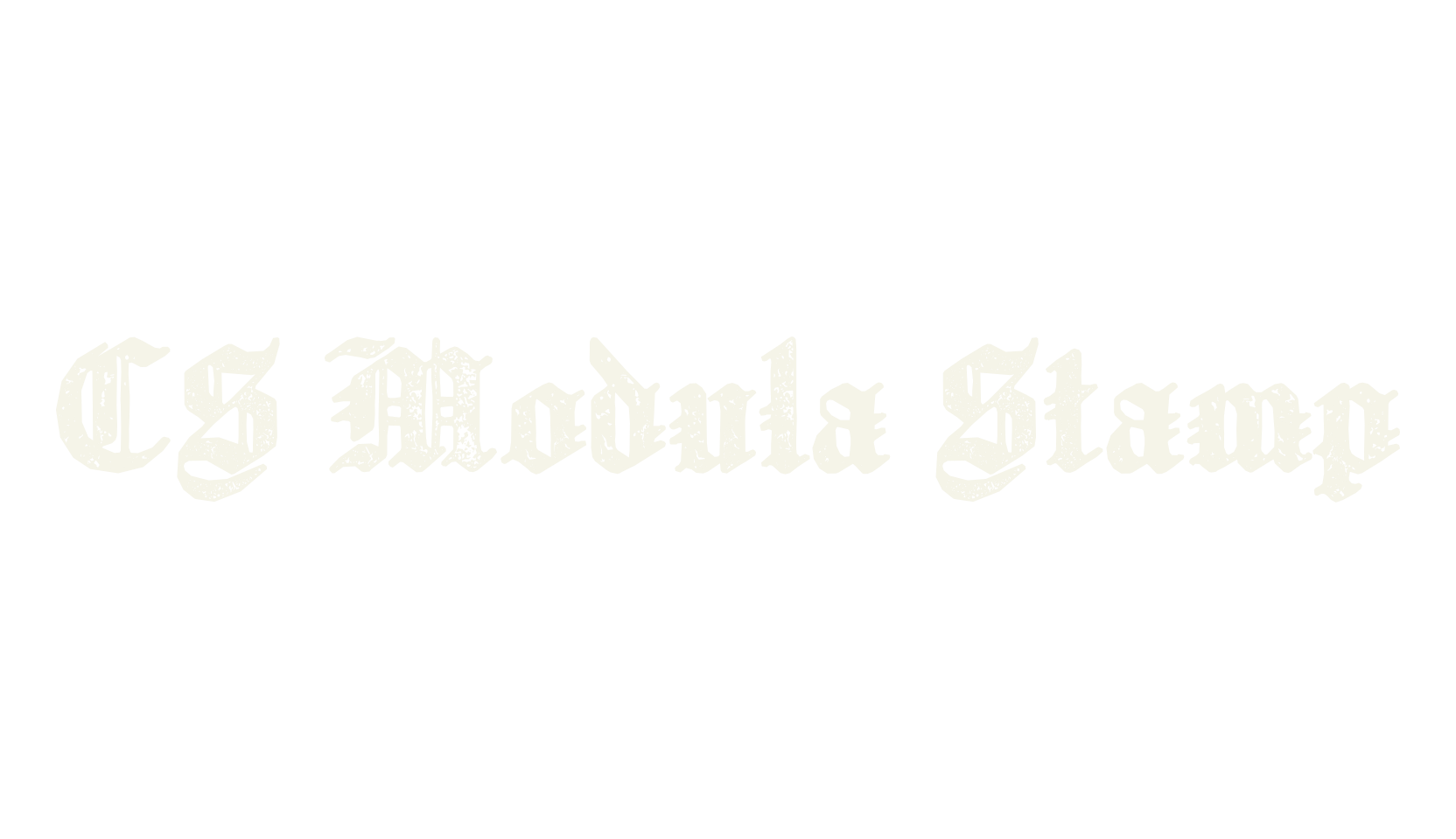CS Modula Stamp, fantasy font preview